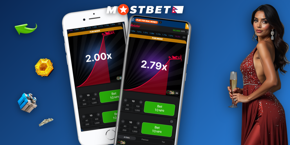 Mostbet Aviator live round at 5.44x with NPR stakes and cashout button highlighted