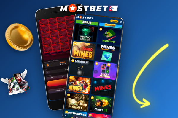 Mostbet Mines bankroll management scale balancing NPR chips against a mine icon