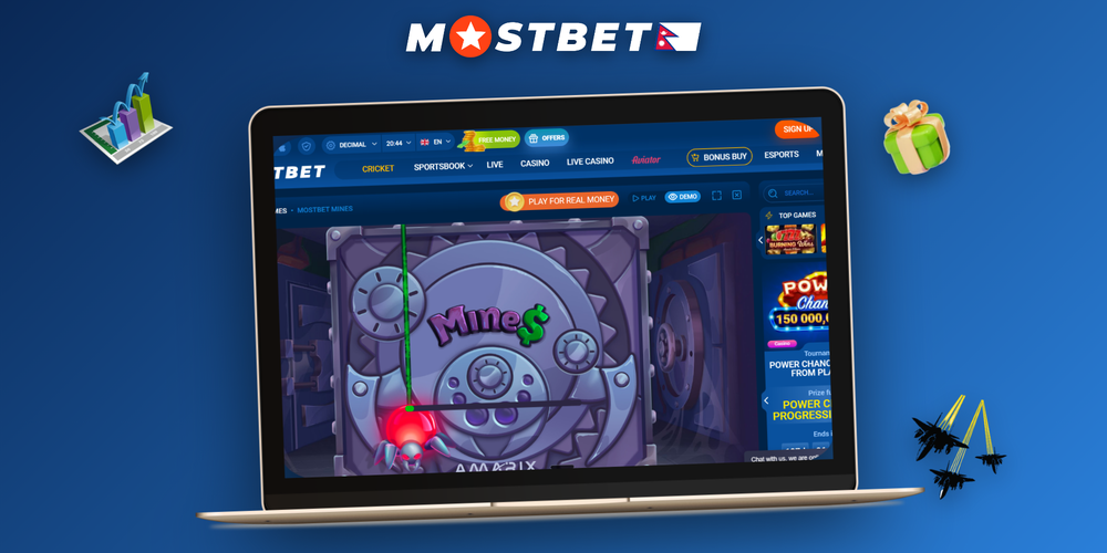 Mostbet Mines desktop interface showing 3.20x multiplier and cash-out button