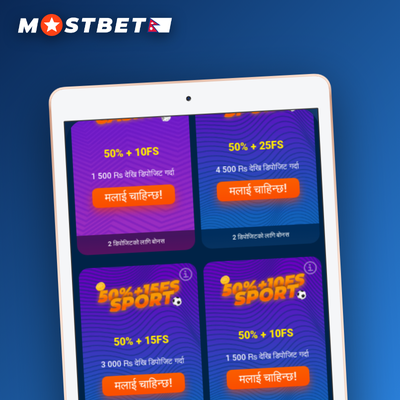 Mostbet registration bonus birthday reward icon with a gift box and casino chip on dark red