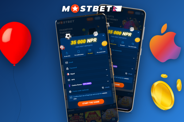 Mostbet casino bonus code BETBONUS125 typed into the registration form on mobile
